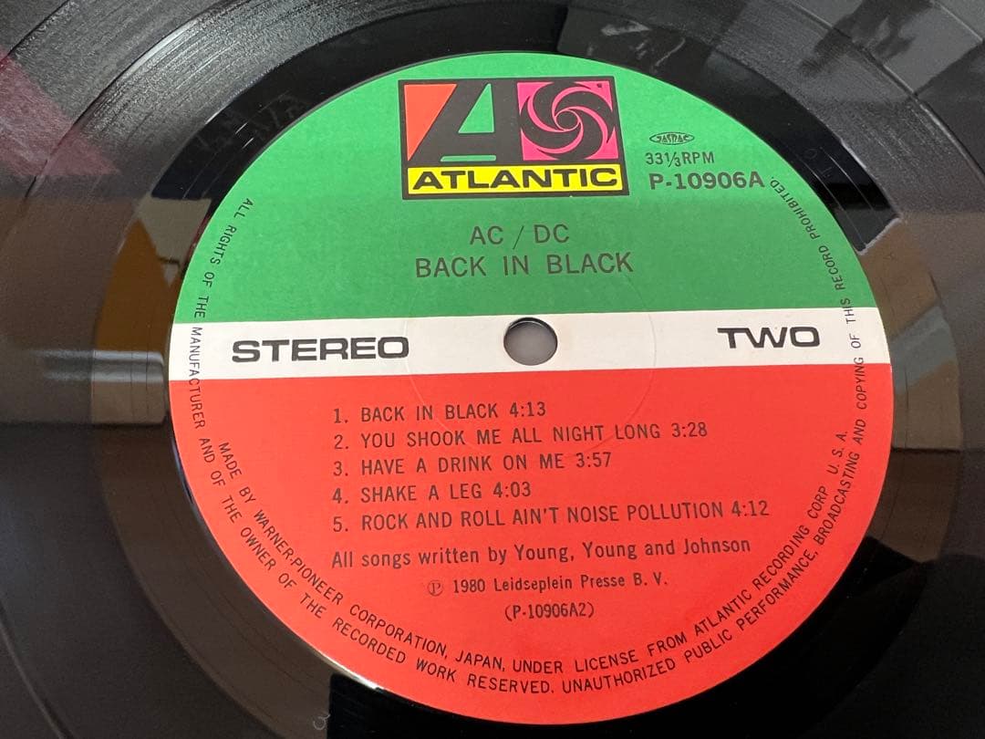 AC/DC LP洋楽 P-10906A 帯付 Back In Black JP