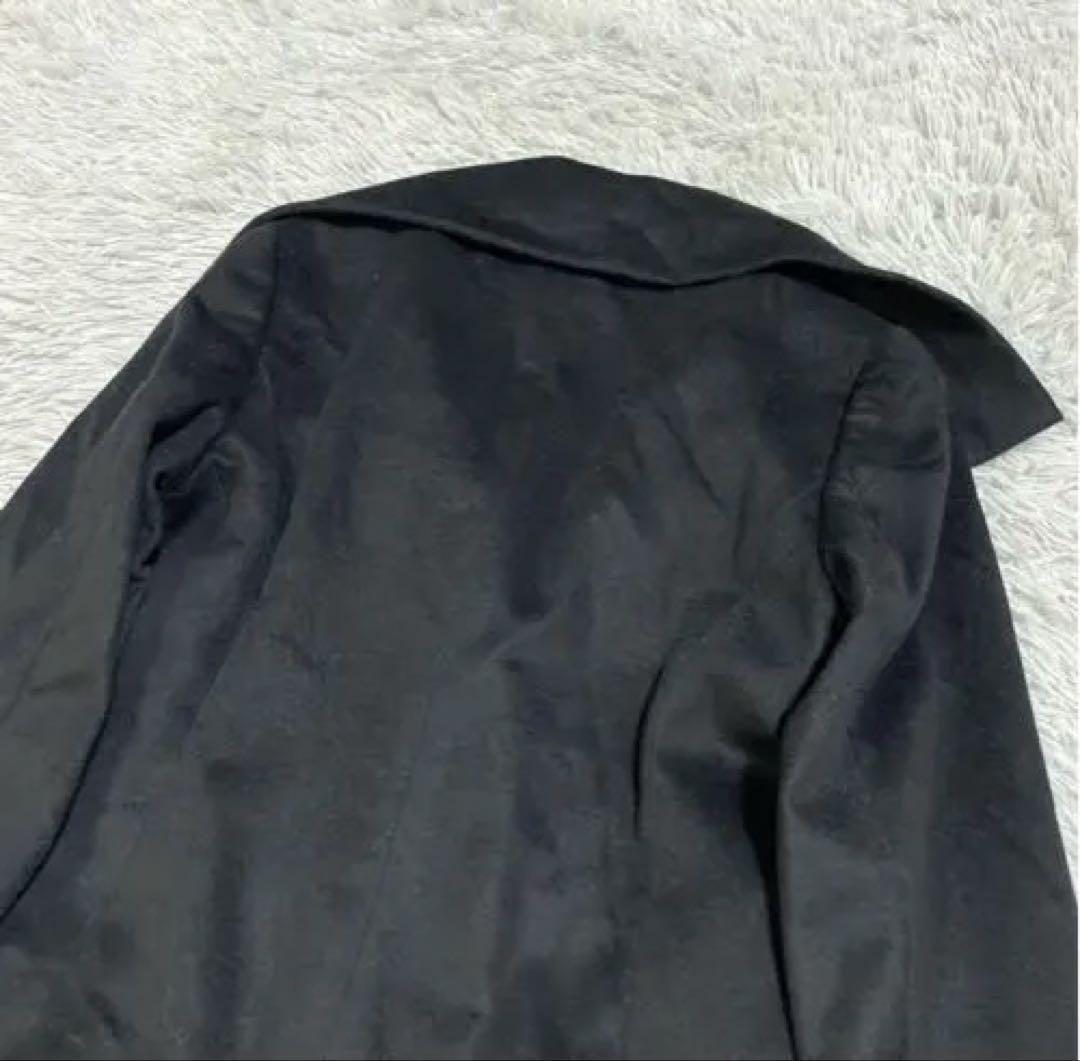 美品 23区 カシミヤ100% ショールカラー ロングコート ベルテッド 黒38