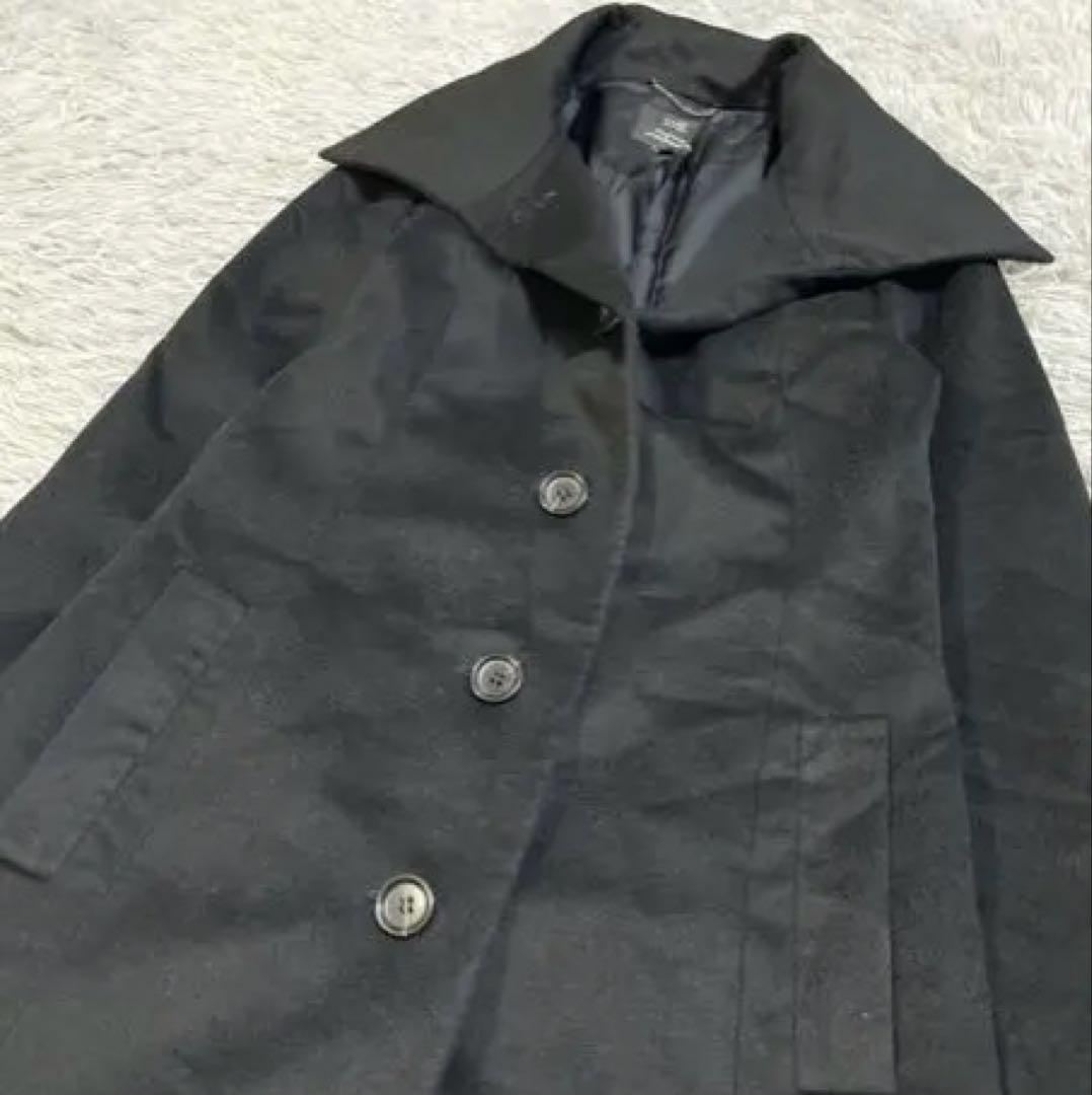 美品 23区 カシミヤ100% ショールカラー ロングコート ベルテッド 黒38