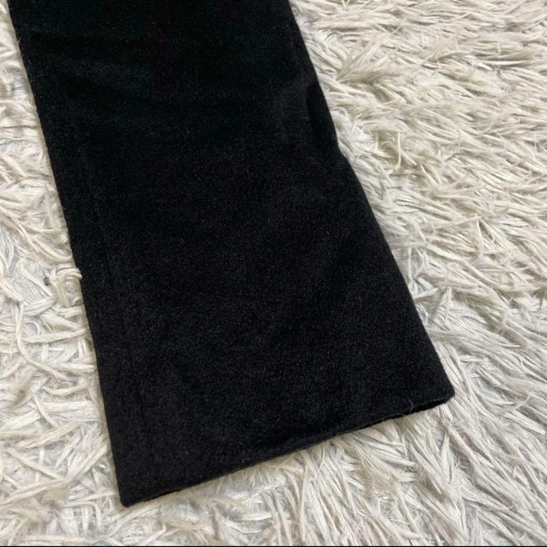 美品 23区 カシミヤ100% ショールカラー ロングコート ベルテッド 黒38
