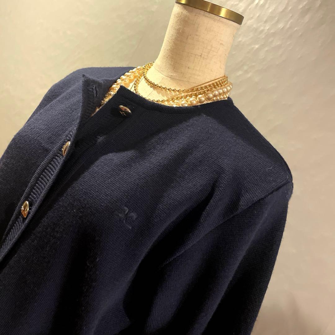 【4万円】courregesロゴボタン　ニットジャケットカーディガン