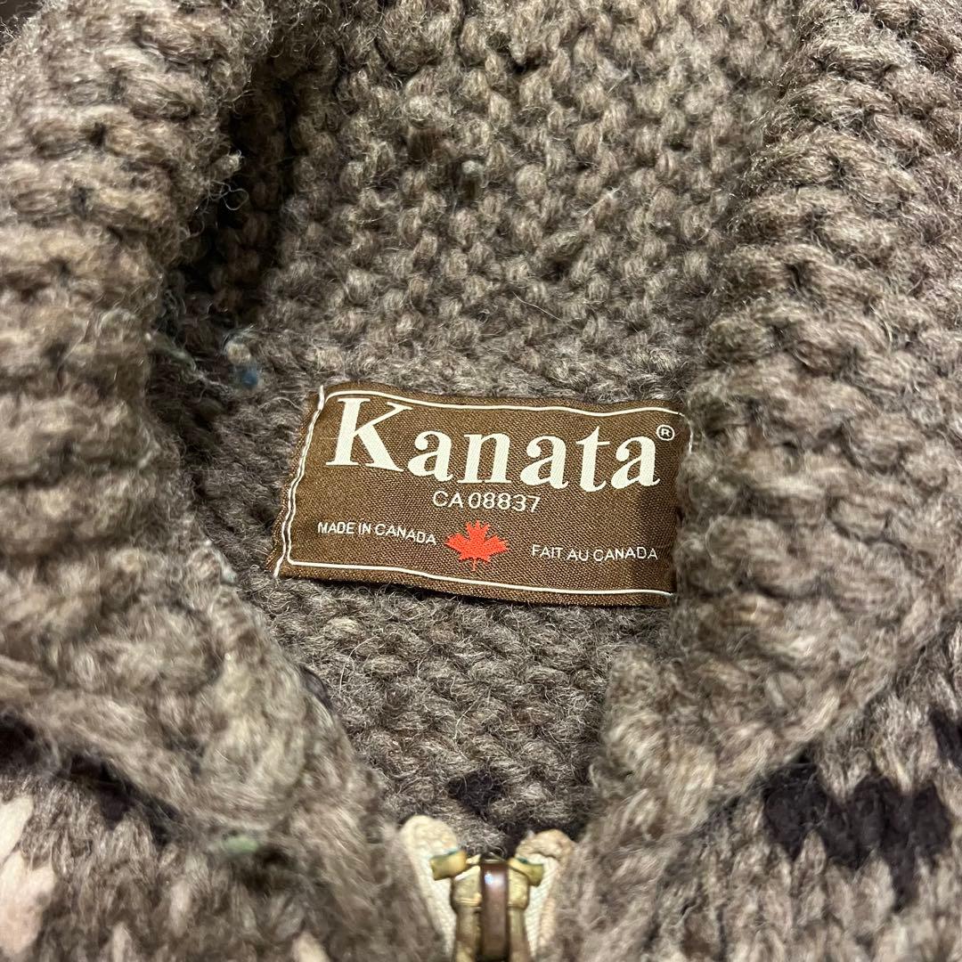 【希少】Kanata ショールカラー カウチン ニット ベスト