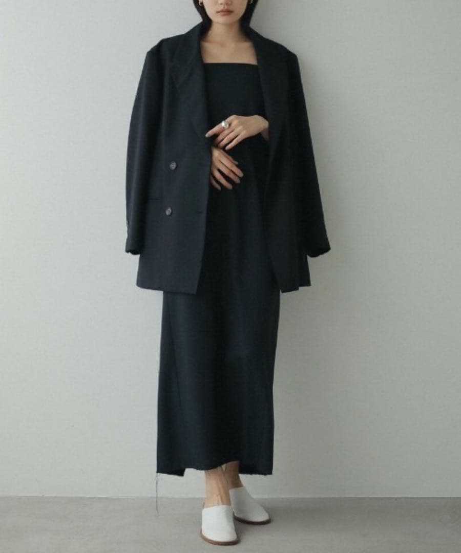 anuke Oversize Double Jacket ネイビー