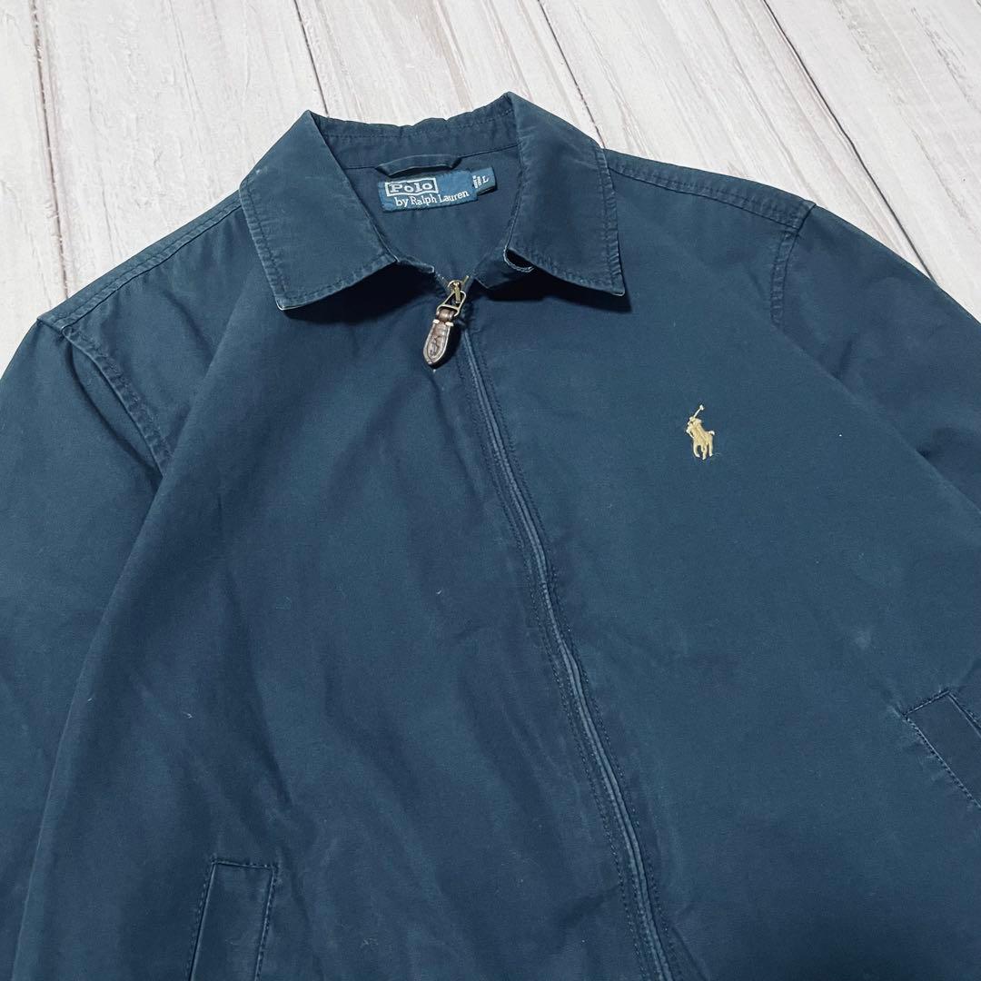 90s POLO by Ralph Laurenスイングトップ短丈 ネイビM相当