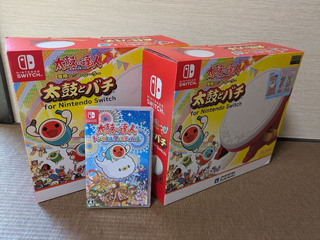 太鼓の達人 ドンダフルフェスティバル　太鼓とバチ 　２個セット　タタコン　2台