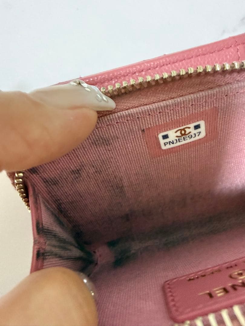 CHANEL ピンク レザー 二つ折り財布✴︎5日までのセール