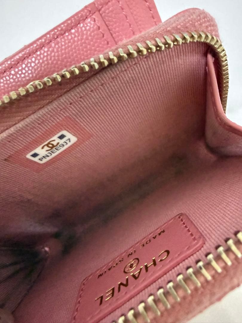 CHANEL ピンク レザー 二つ折り財布✴︎5日までのセール
