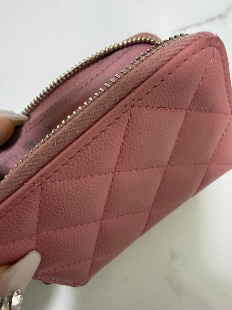 CHANEL ピンク レザー 二つ折り財布✴︎5日までのセール