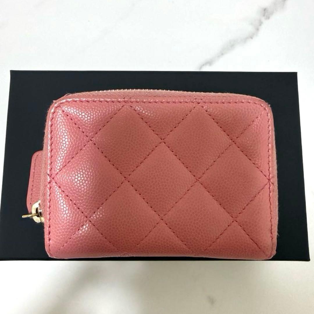 CHANEL ピンク レザー 二つ折り財布✴︎5日までのセール