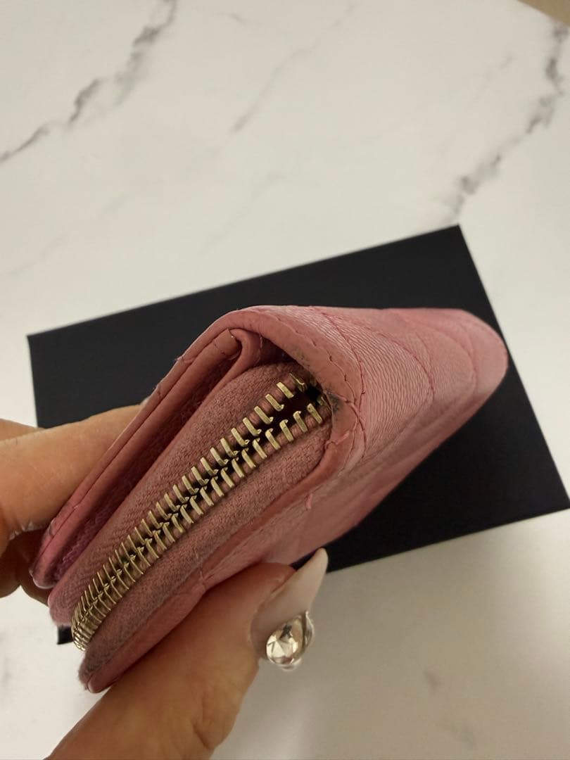 CHANEL ピンク レザー 二つ折り財布✴︎5日までのセール
