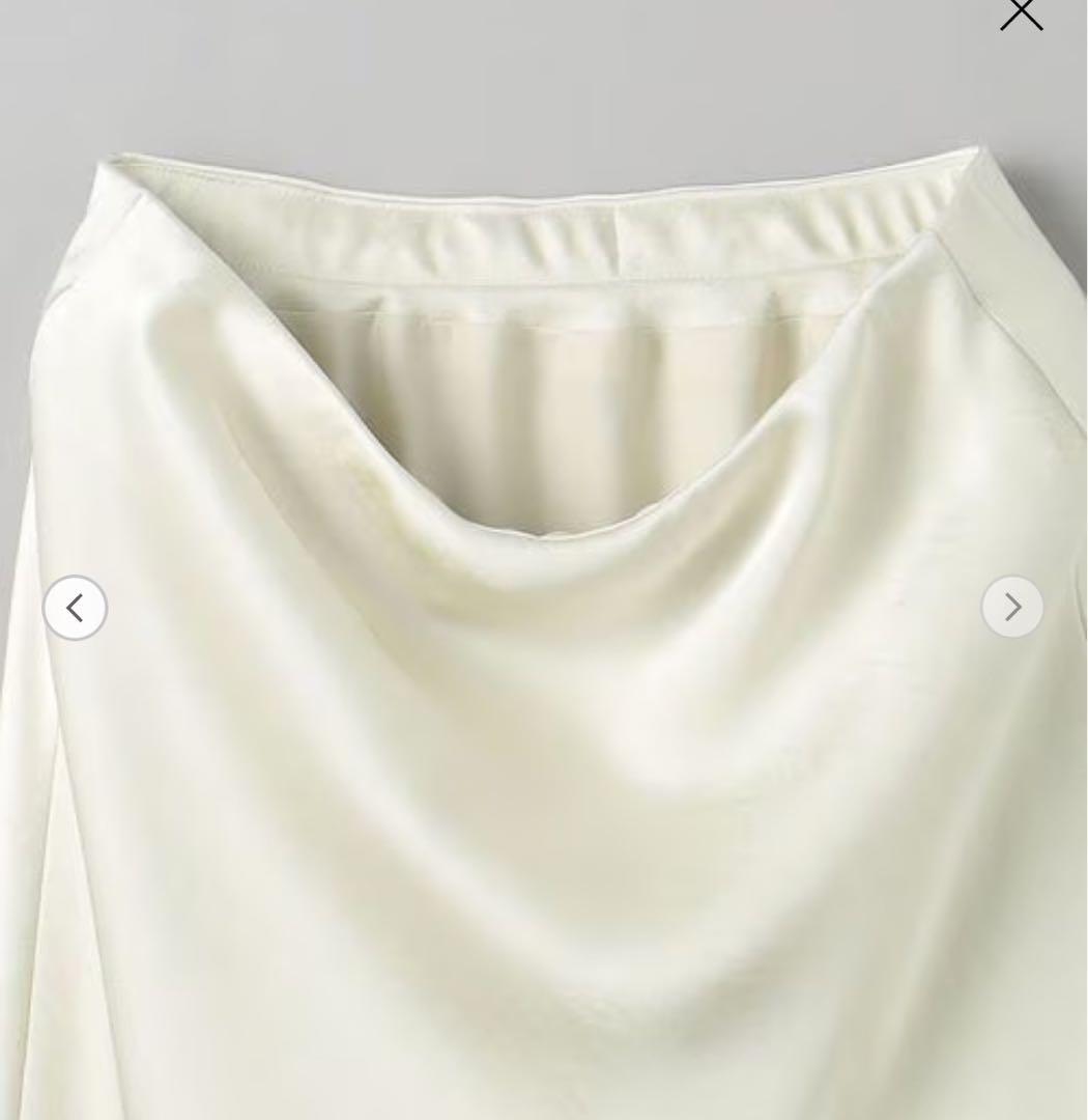 ほぼ新品＊BEAUTY&YOUTH UNITED ARROWSサテンスカート白_
