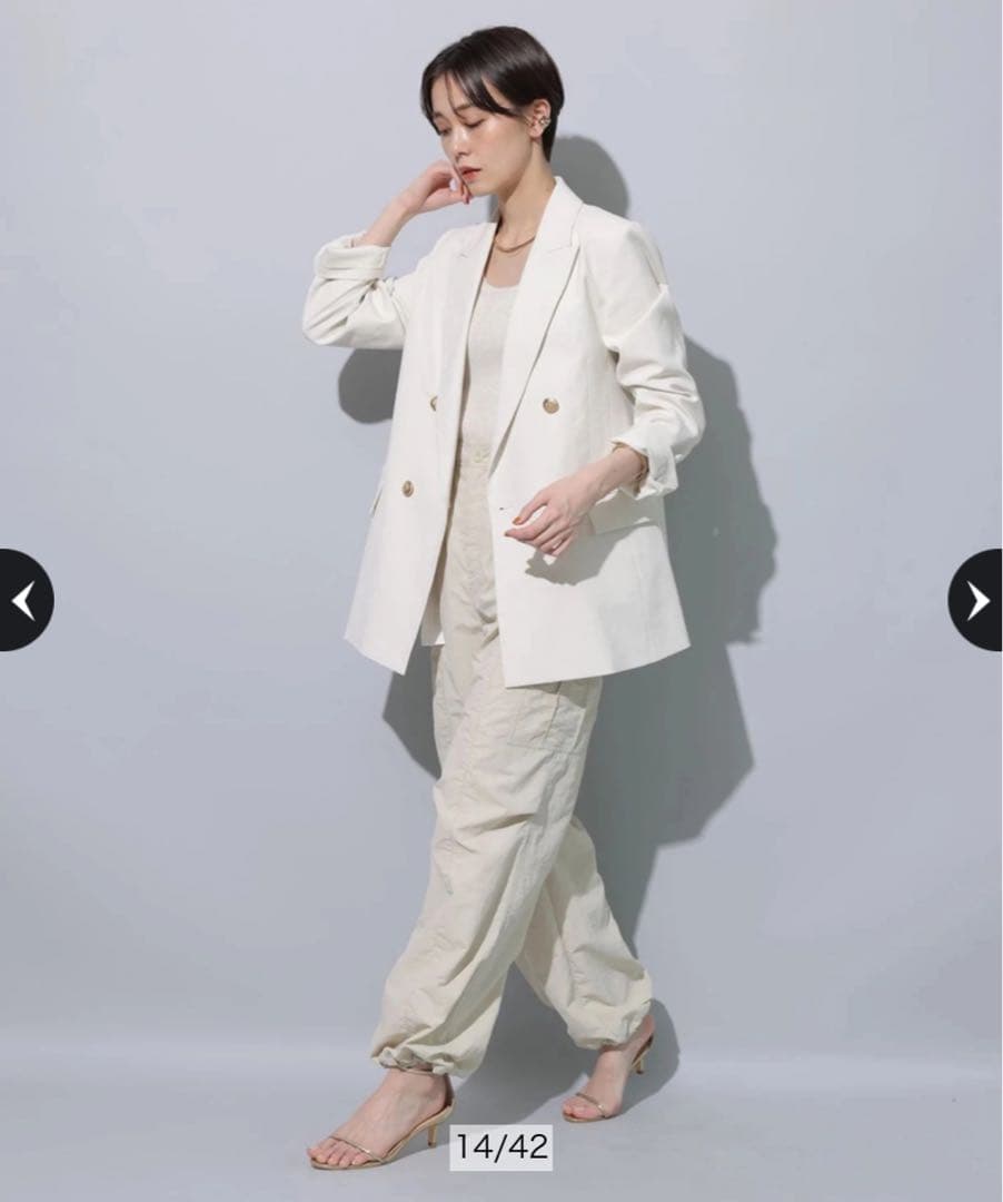 Arpege story BODY SHELL DRYW釦テーラードジャケット