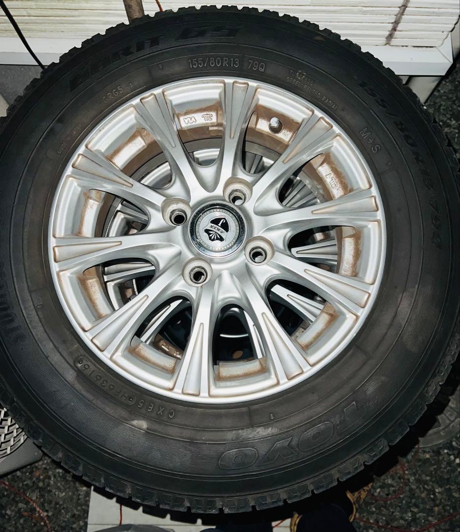 週末値下げ！送料無料！4本セット、スタッドレス 155 /80 R13インチ