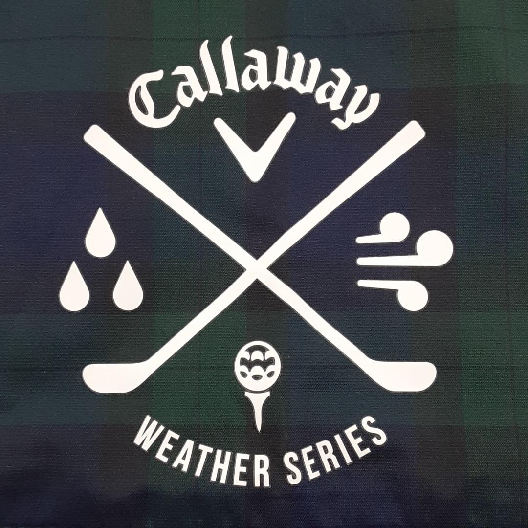 美品◎Callaway キャロウェイ レインウェアセット キャップ付 チェック柄