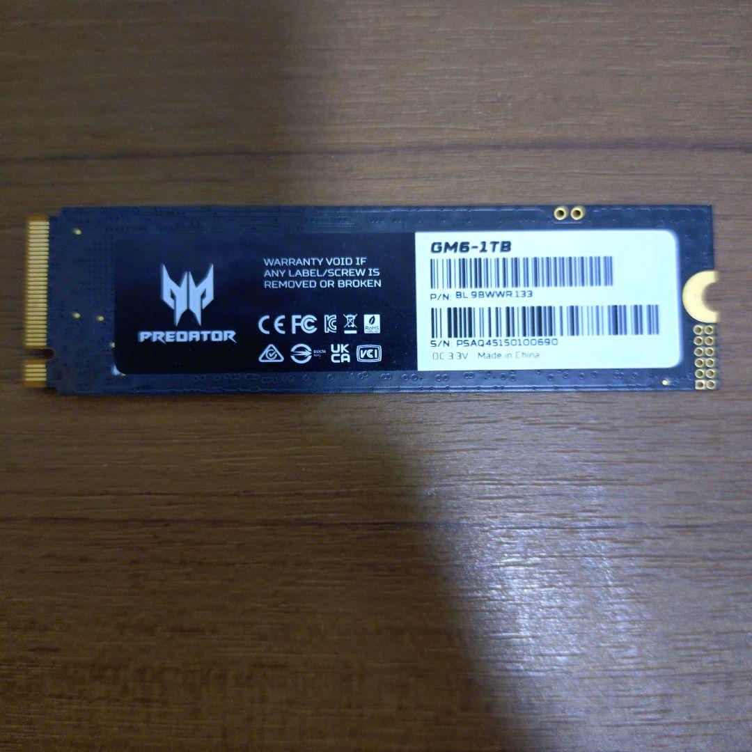 Predator GM6 1TB 内蔵型SSD
