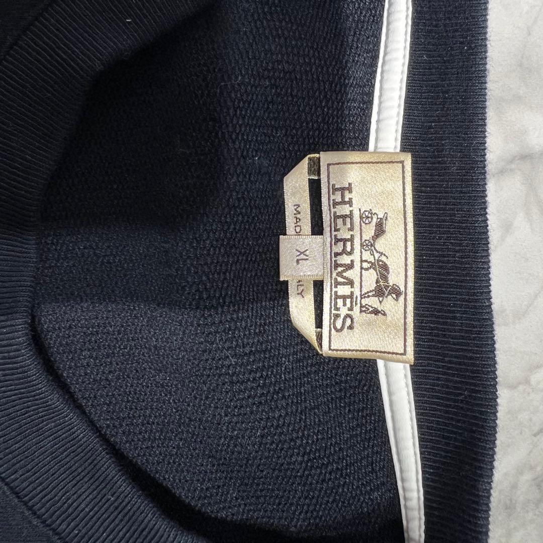 たぬき親父エルメスネイビー 半袖Tシャツ　トレーナー ショートスリーブ美品