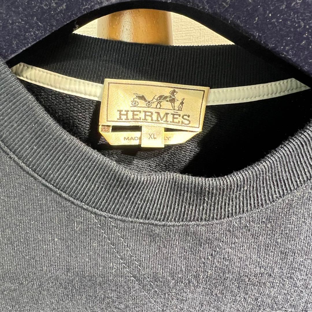 たぬき親父エルメスネイビー 半袖Tシャツ　トレーナー ショートスリーブ美品