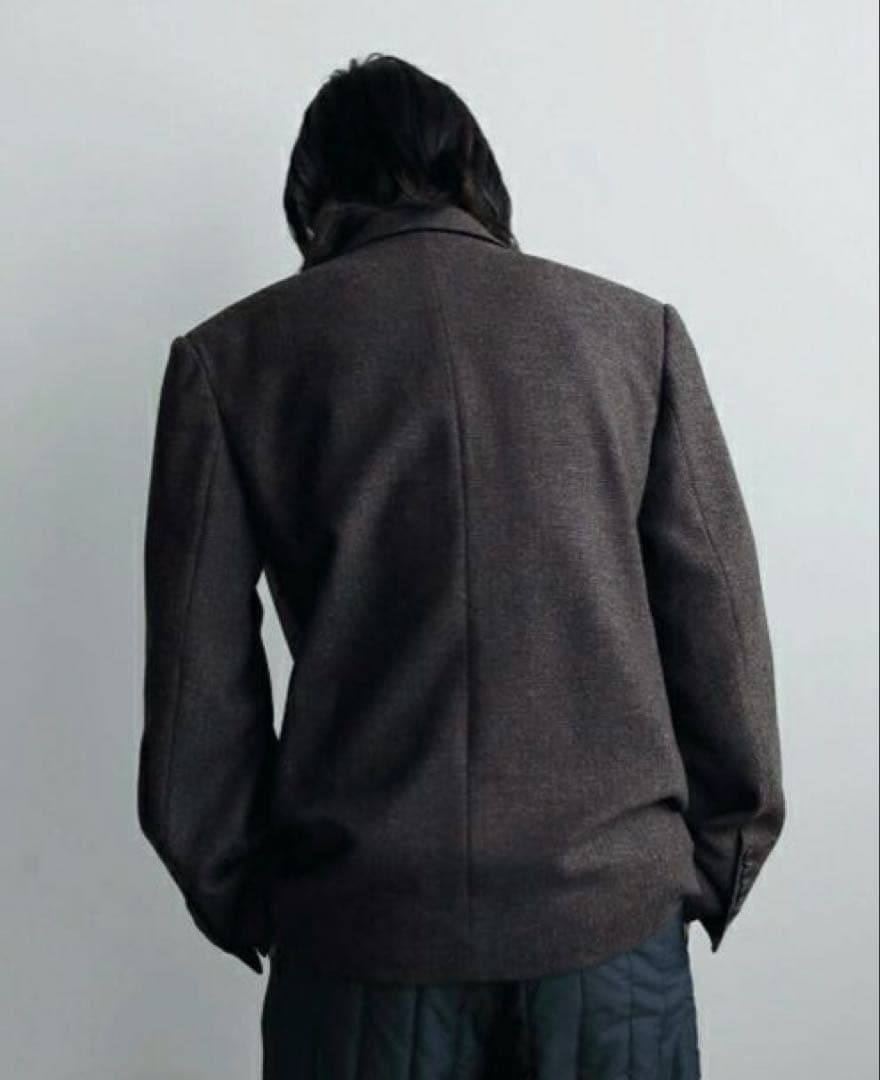 ジャケット・アウター anuke Herringbone Wool Jacket BRN 36
