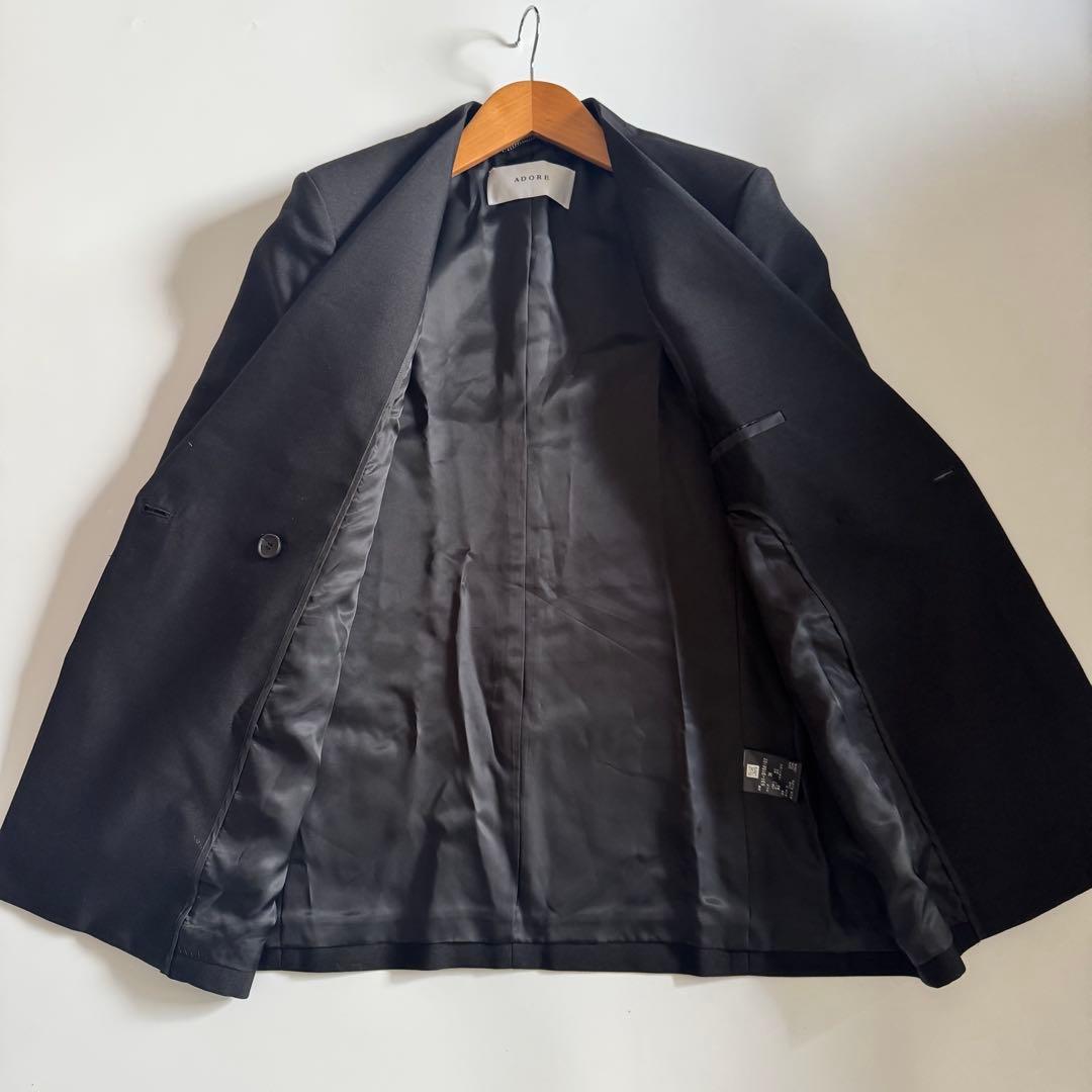 未使用級　ADORE アドーア　シルクウールツイルジャケット　23AW