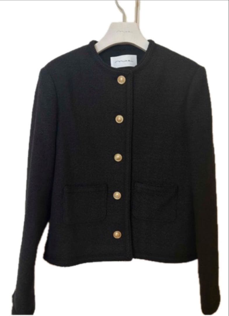 na.e The Tweed Jacket_black ツイードジャケット