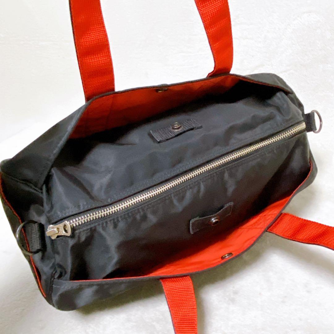 極美品　PORTER×ILS　エルファイン　2WAYミニボストンバッグ　黒　赤