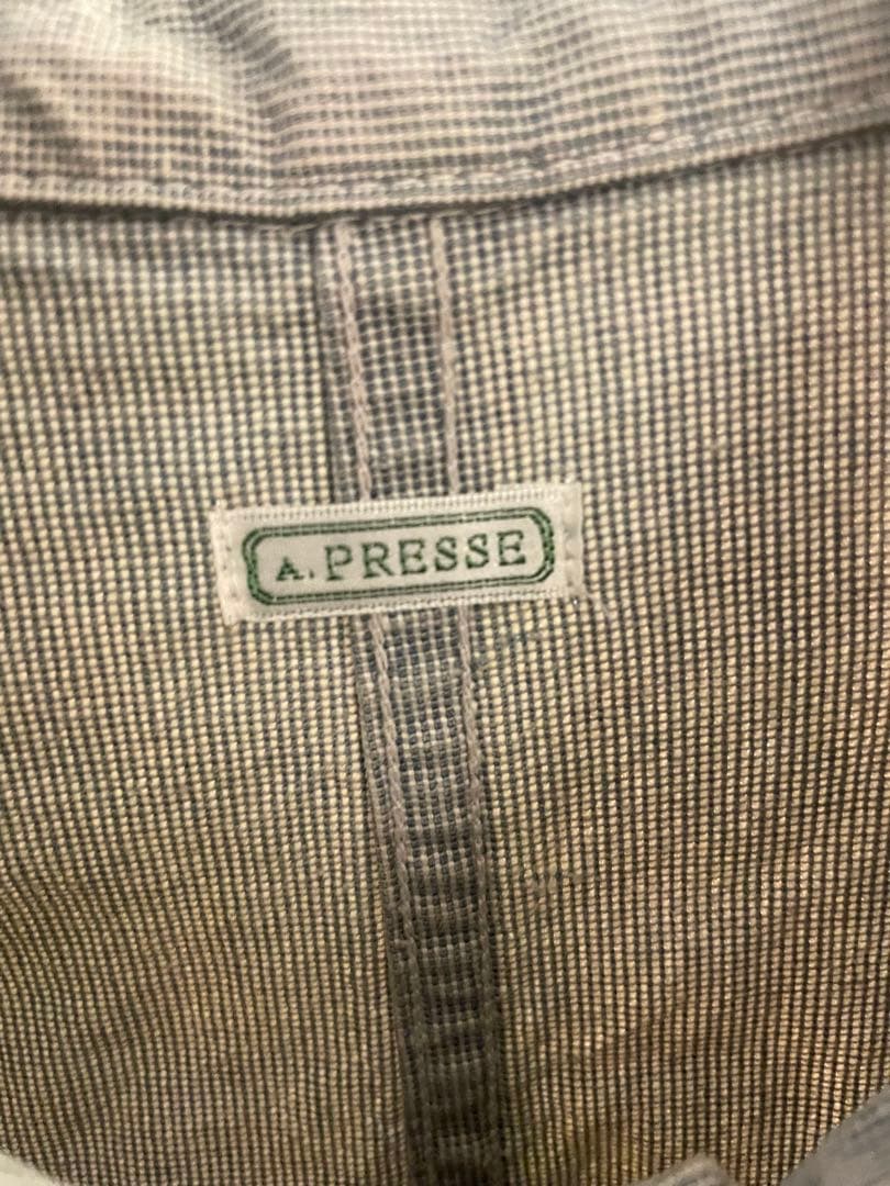 ジャケット・アウター A.PRESSE Indigo Pin Check Coverall