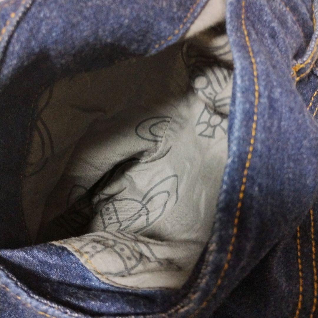 ヴィヴィアンウエストウッド レッドレーベル デニムワイドパンツ オーブ刺繍
