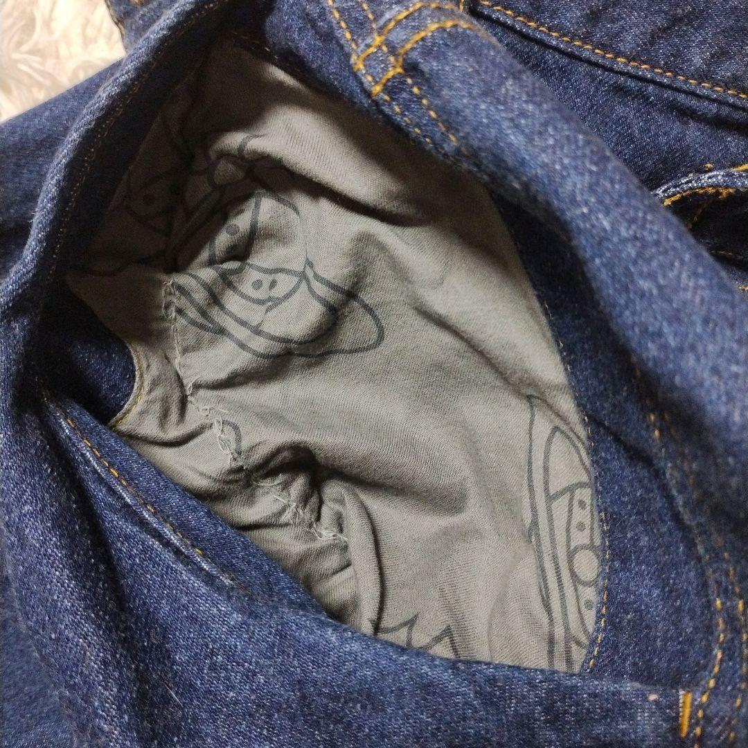 ヴィヴィアンウエストウッド レッドレーベル デニムワイドパンツ オーブ刺繍