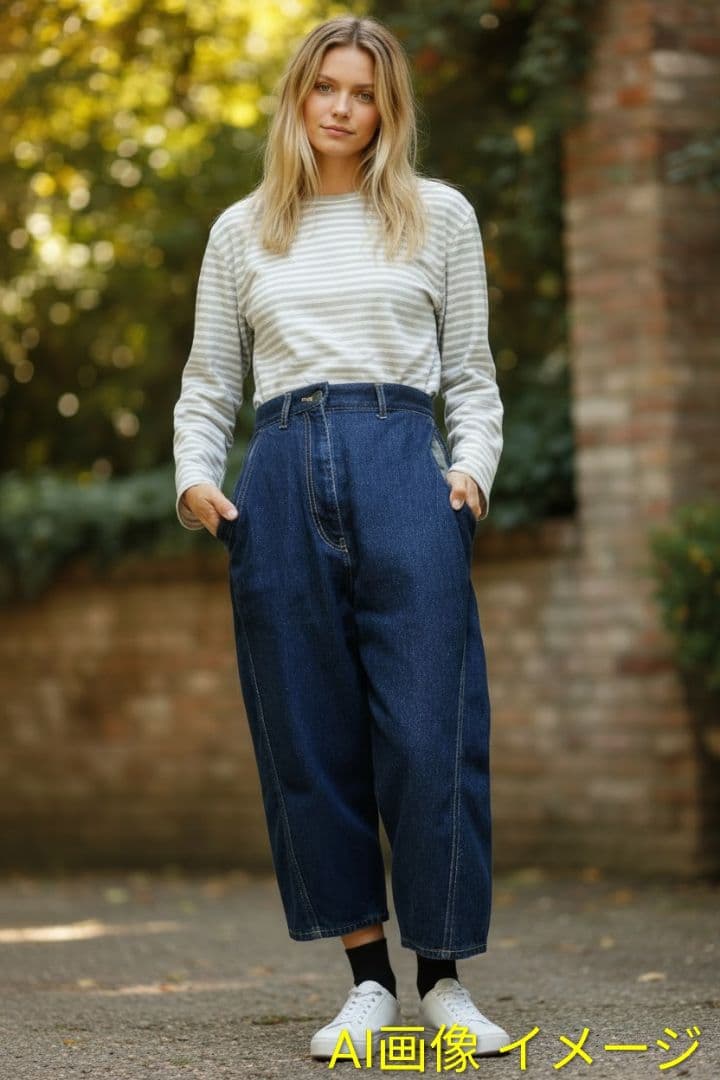 ヴィヴィアンウエストウッド レッドレーベル デニムワイドパンツ オーブ刺繍