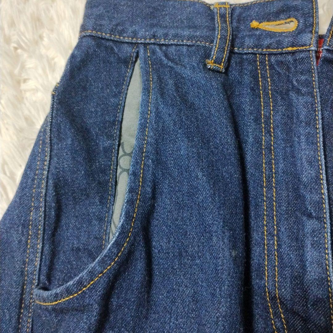 ヴィヴィアンウエストウッド レッドレーベル デニムワイドパンツ オーブ刺繍