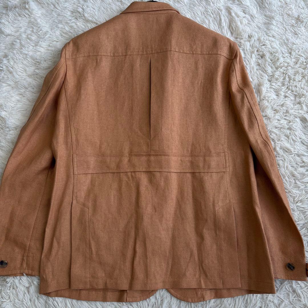 未使用品タグ付 ランバンコレクション 和紙 ジップ テーラードジャケット