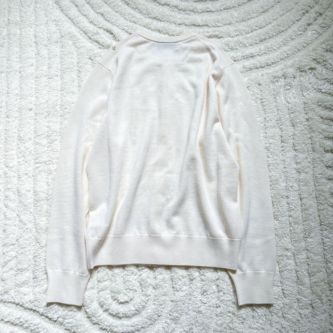 未使用級✨TOMORROWLAND クローバー刺繍カーディガン　アイボリー