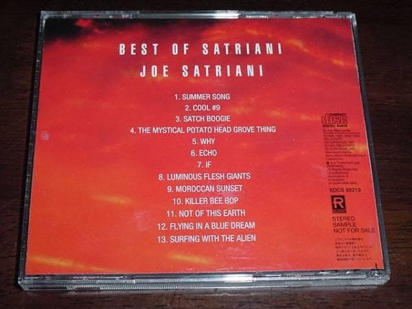 プ ロ モーション盤！ジョー サトリアーニ/BEST OF ～/1995年