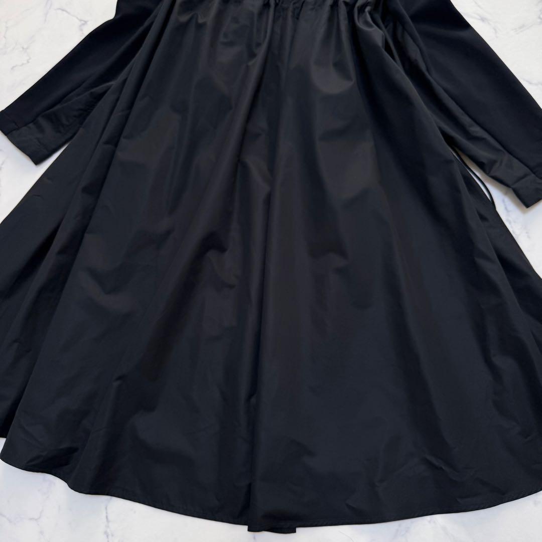 美品✨チャコット✨ストレッチAラインコート　ゆったりサイズ　黒　ポンチタフタ