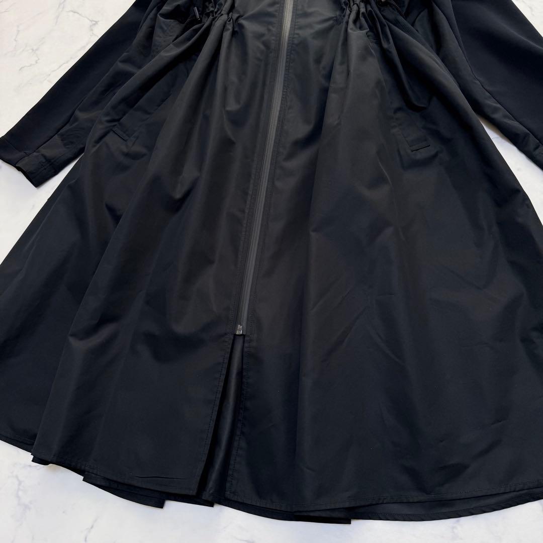 美品✨チャコット✨ストレッチAラインコート　ゆったりサイズ　黒　ポンチタフタ