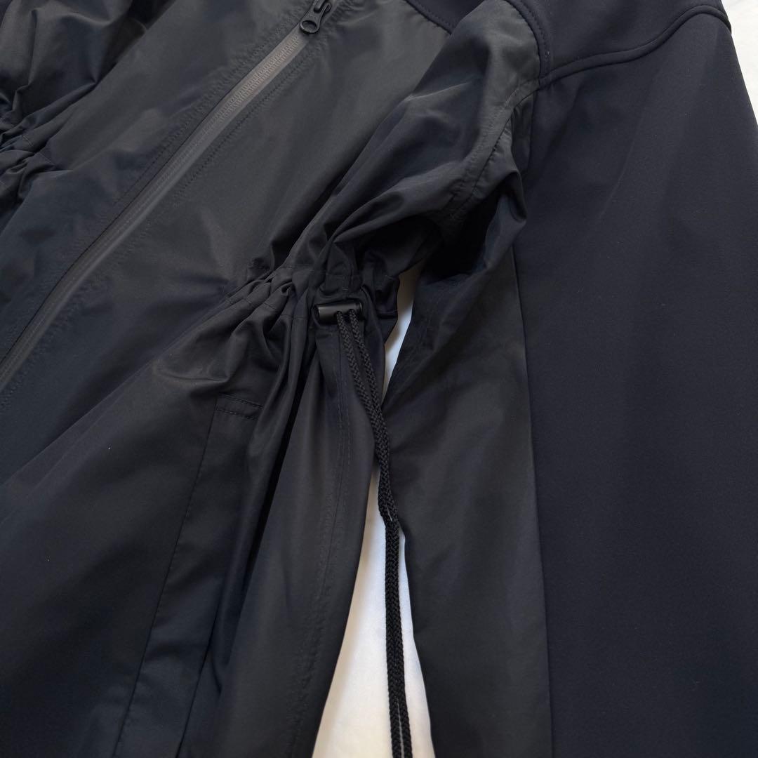 美品✨チャコット✨ストレッチAラインコート　ゆったりサイズ　黒　ポンチタフタ