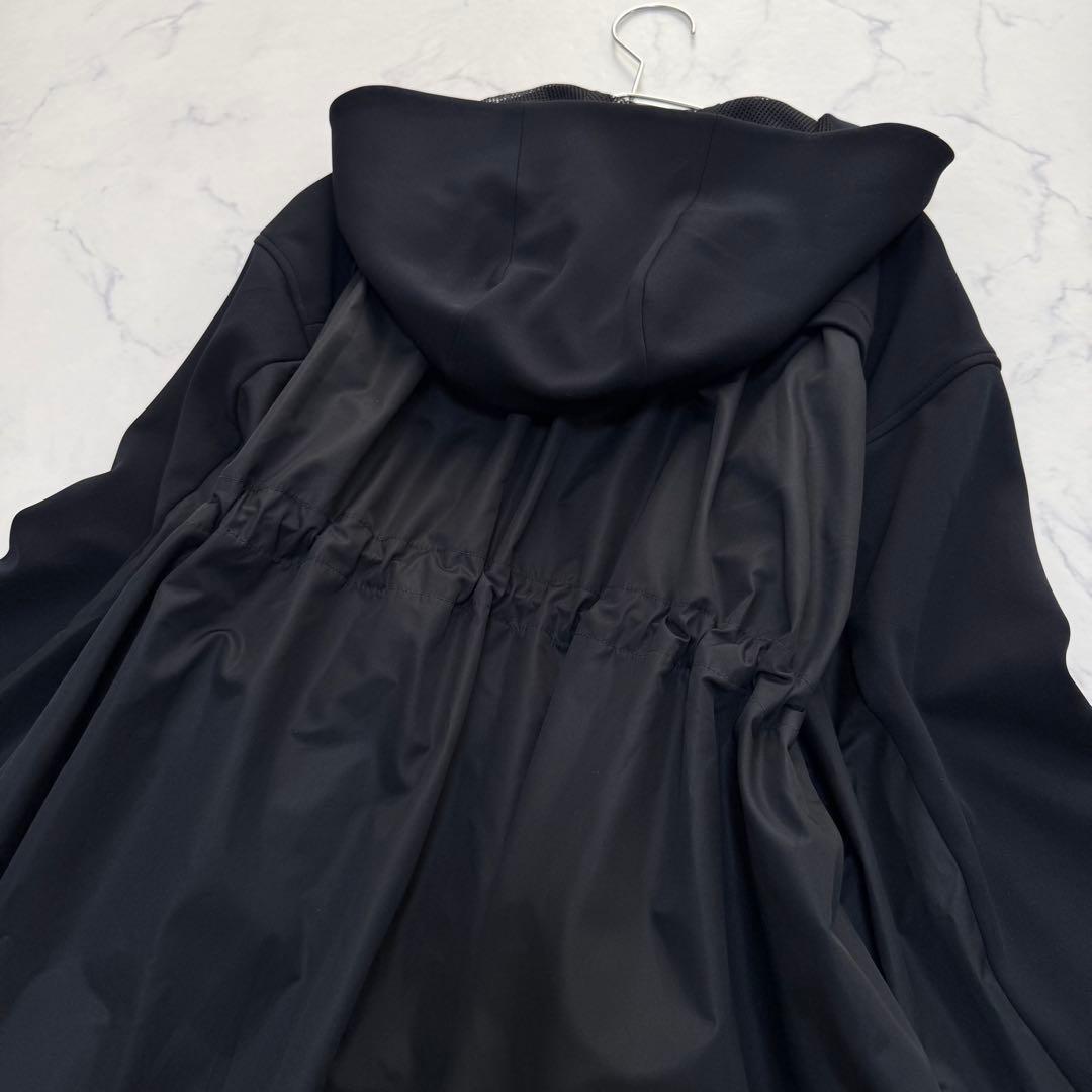 美品✨チャコット✨ストレッチAラインコート　ゆったりサイズ　黒　ポンチタフタ