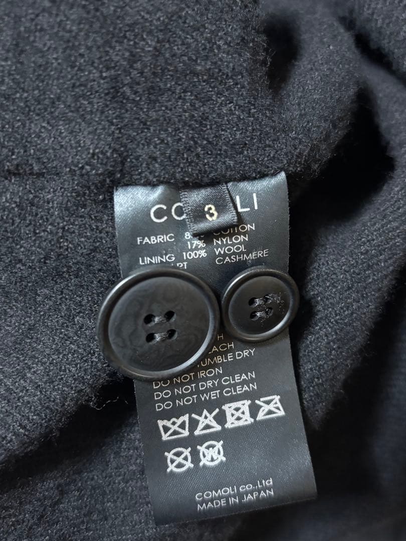 comoli 25aw コットンナイロンミリタリーフーデッドコート　サイズ3
