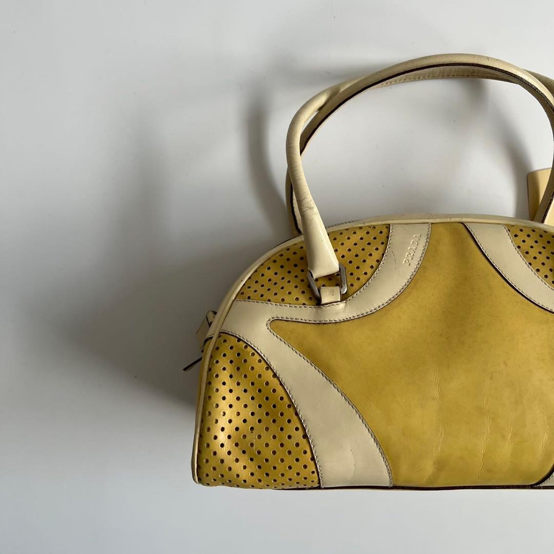 バッグ PRADA LEATHER BOWLING BOSTON HAND BAG