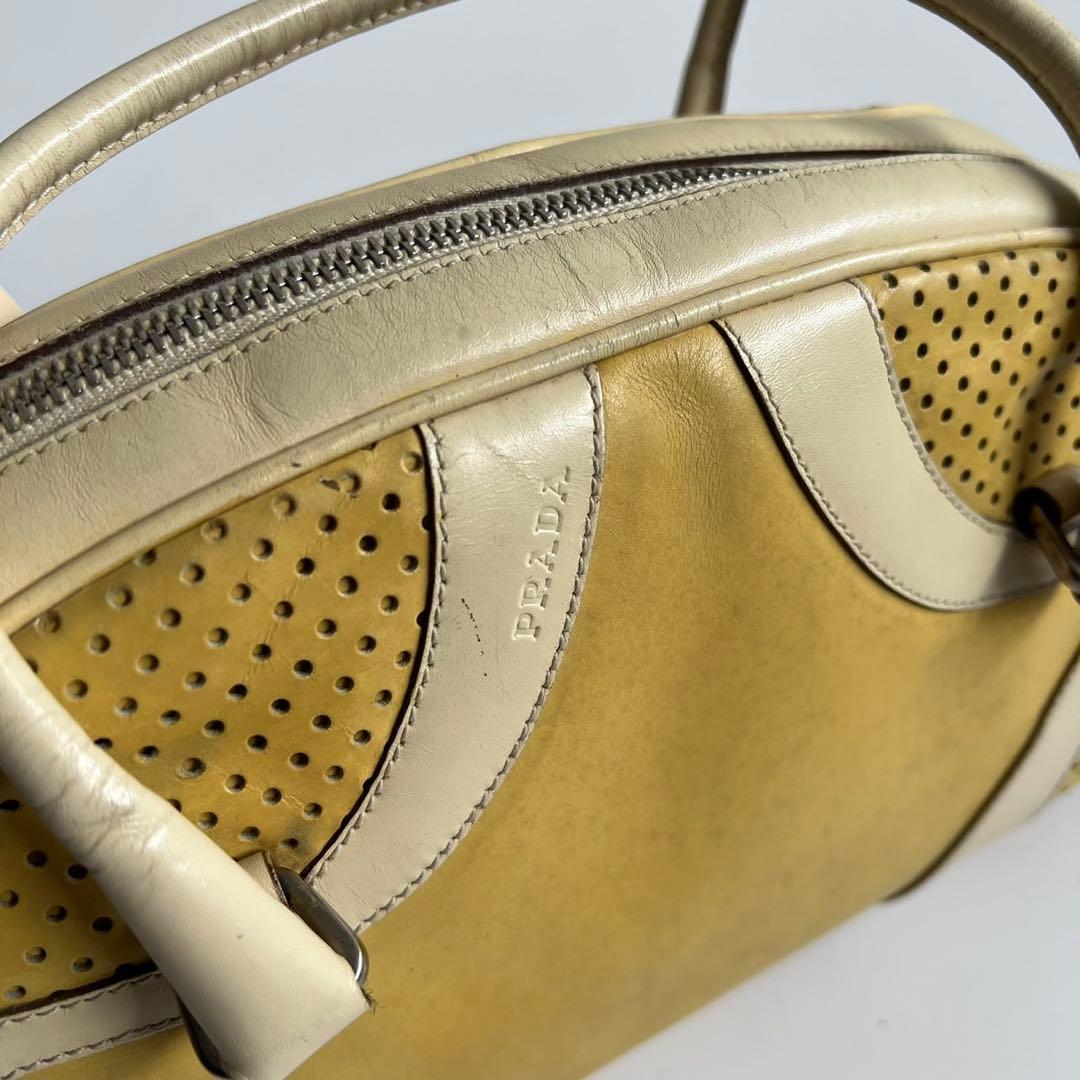 バッグ PRADA LEATHER BOWLING BOSTON HAND BAG