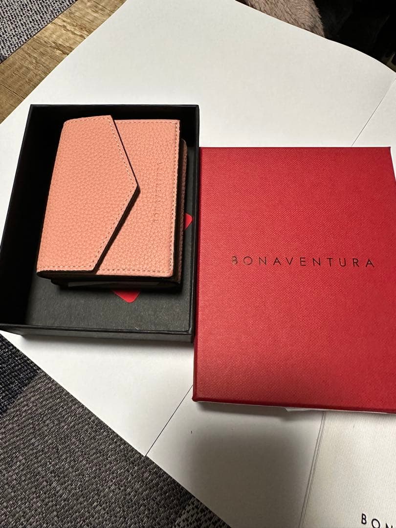 BONAVENTURA ピンク 三つ折り財布
