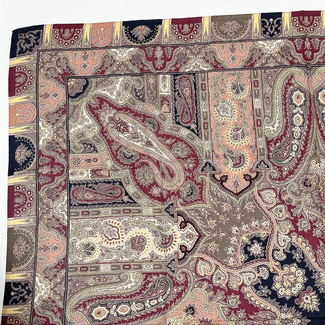 【極美品】エトロ ETRO 大判ストール シルクウール ペイズリー