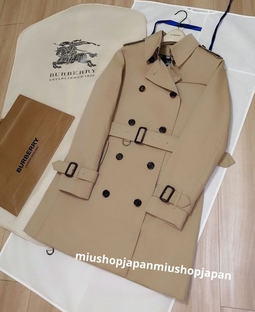 本物上質●40サイズ　BURBERRY　バーバリー　トレンチコート　ミドル