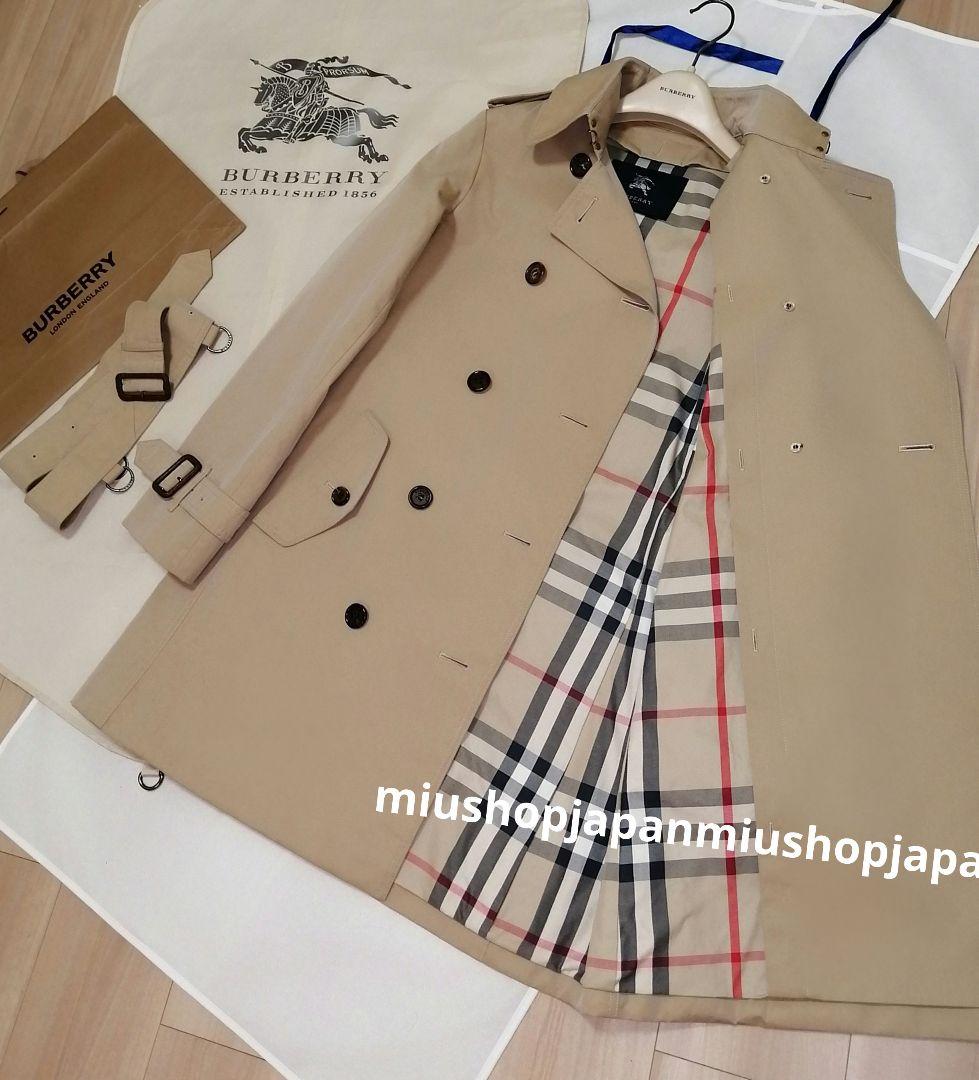 本物上質●40サイズ　BURBERRY　バーバリー　トレンチコート　ミドル