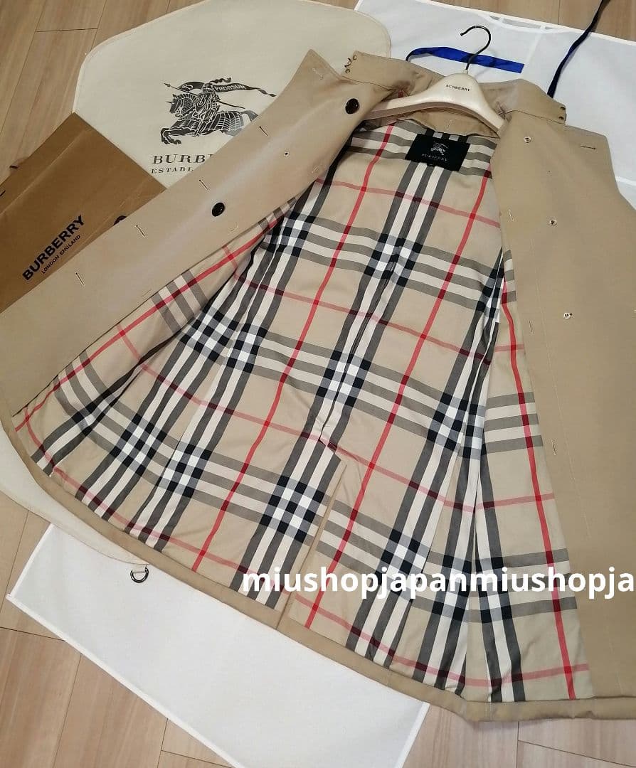 本物上質●40サイズ　BURBERRY　バーバリー　トレンチコート　ミドル