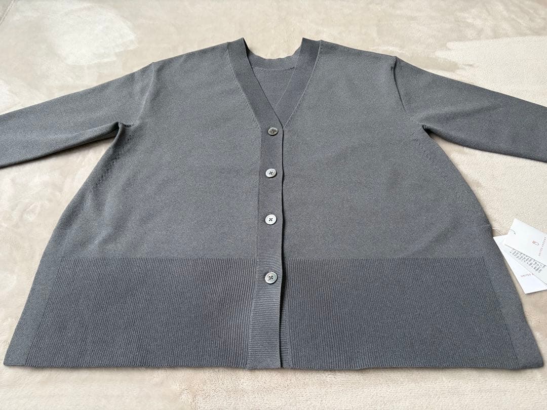 未使用タグ付きUNITEDARROWS 2WAY長袖カーディガン　グレーFサイズ