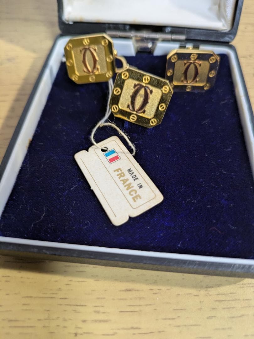 Cartier カルティエ　ビンテージカフス、タイタック、3点セット