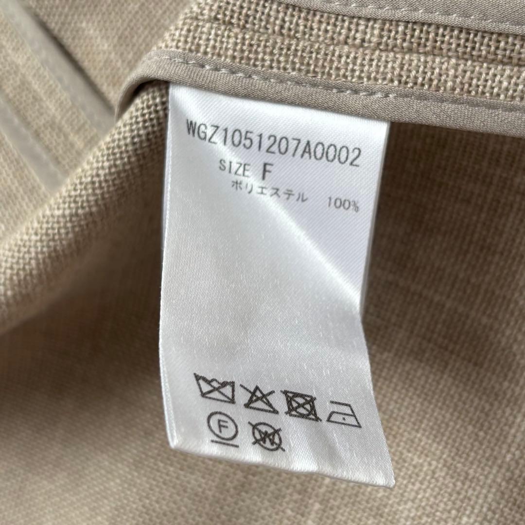 ウィムガゼット 美品 ジュートライクノーカラージャケット
