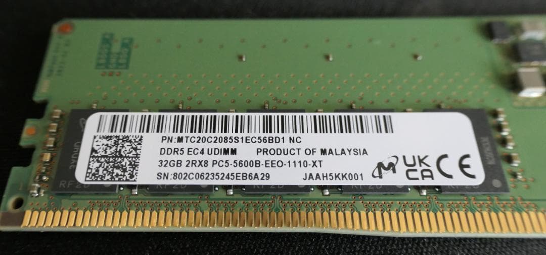 Crucial MTC20C2085S1EC56BD1R DDR5 32GB ②
