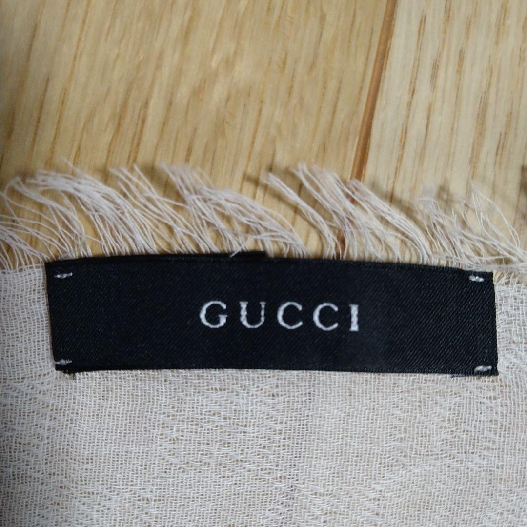 確実正規品！グッチ　GUCCI　ストライプ フリンジ付き ストール